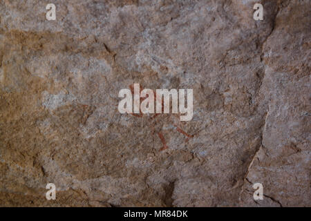 Felsmalereien und Petroglyphen in Tassili nAjjer Nationalpark in Algerien Stockfoto