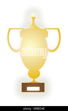 Trophy Cup Flachbild Symbol withshadow Stock Vektor