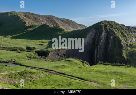 Die speke Mühle Mund Wasserfall in der Nähe von Hartland Quay in North Devon Stockfoto