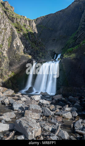 Die speke Mühle Mund Wasserfall in der Nähe von Hartland Quay in North Devon Stockfoto