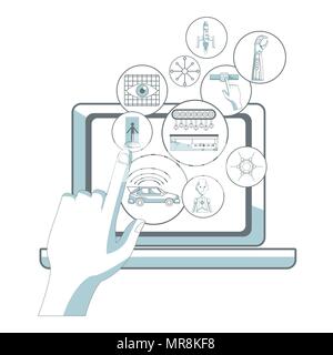 Künstliche Intelligenz Technologie Stock Vektor