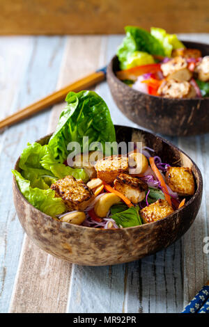 Vietnamesischen stil Salat mit Tofu und Nudeln Nudeln Stockfoto