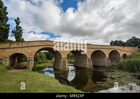 Berühmte Richmond Bridge in Richmond, Tasmanien, 1823 erbaut Stockfoto