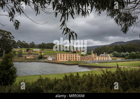 Historische Hauptdenkmalgebäude am Weltkulturerbe Port Arthur Sträflingssiedlung in Tasmanien Australien Stockfoto