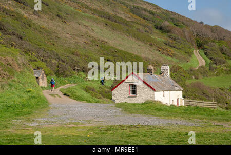 Wanderer von Cottage in der Nähe von Hartland Quay in Devon Stockfoto