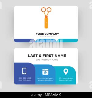 Schere, Business Card design Vorlage, die Sie für Ihre Firma, modernen, kreativen und sauber Personalausweis Vektor Stock Vektor