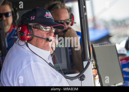 Indianapolis, Indiana, USA. 25 Mai, 2018. Die Verizon IndyCar Teams nehmen zu die Spur für die abschließende Praxis für die Indianapolis 500 auf dem Indianapolis Motor Speedway in Indianapolis, Indiana. Credit: Justin R. Noe Asp Inc/ASP/ZUMA Draht/Alamy leben Nachrichten Stockfoto