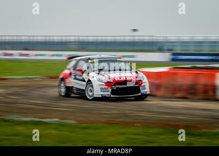 Towcester, Northamptonshire, Großbritannien. 26 Mai, 2018. FIA World Rallycross Fahrer Hervé 'Knapick' Lemonnier (FRA) während der FIA World Rallycross Meisterschaft Antriebe in Silverstone (Foto durch Gergo Toth/Alamy Live-Nachrichten) Stockfoto