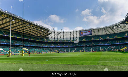 London, UK, 26. Mai 2018. 26. Mai 2018, Twickenham Stadium, London, England; Aviva Rugby Premiership Final 2018, Exeter Chiefs v Sarazenen; Quelle: News Images/Alamy leben Nachrichten Stockfoto