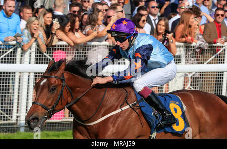 Die Rennbahn von Chester, Chester, UK. 26 Mai, 2018. Chester Rennen, römische Tag; James Sullivan Fahrten Aasheq Sieg in den kontrollierten Solutions Gruppe Handicap Kredit: Aktion plus Sport/Alamy leben Nachrichten Stockfoto