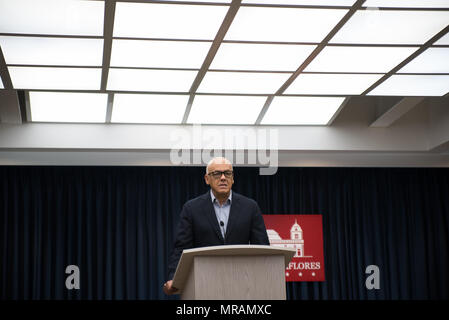 26. Mai 2018. Caracas, Venezuela. Der venezolanische Minister für Kommunikation, Jorge Rodríguez, in die Medien und die Freilassung der US-Bürger Joshua Holt zu verkünden, der Verschwörung und Spionage vorgeworfen. Credit: Marcos Salgado/Alamy leben Nachrichten Stockfoto