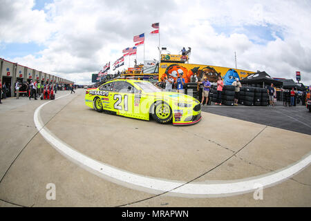 26. Mai 2018: Monster Energy NASCAR Cup Series Treiber Paul Menard (21) Köpfe für Coca-Cola 600 Praxis. Concord, NC Jonathan Huff/CSM Credit: Cal Sport Media/Alamy leben Nachrichten Stockfoto