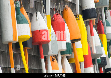 Lobster Pot Bojen, Seal Cove, Maine Stockfoto