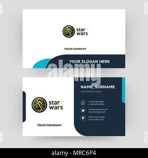 Star Wars, Business Card design Vorlage, die Sie für Ihre Firma, modernen, kreativen und sauber Personalausweis Vektor Stock Vektor