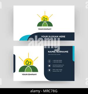 Agrar, Business Card design Vorlage, die Sie für Ihre Firma, modernen, kreativen und sauber Personalausweis Vektor Stock Vektor