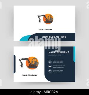 Digger, Business Card design Vorlage, die Sie für Ihre Firma, modernen, kreativen und sauber Personalausweis Vektor Stock Vektor