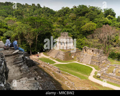 Genießen Sie die Aussicht bei Palenque Stockfoto