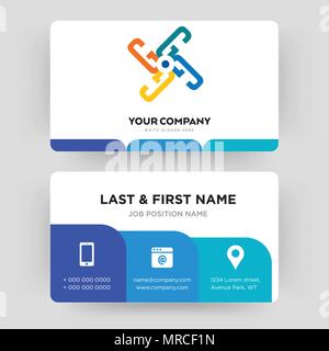 Generische, Business Card design Vorlage, die Sie für Ihre Firma, modernen, kreativen und sauber Personalausweis Vektor Stock Vektor