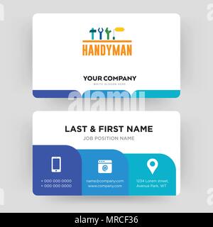 Heimwerker, Business Card design Vorlage, die Sie für Ihre Firma, modernen, kreativen und sauber Personalausweis Vektor Stock Vektor