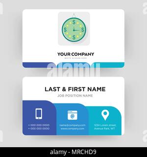 Schätzung, Business Card design Vorlage, die Sie für Ihre Firma, modernen, kreativen und sauber Personalausweis Vektor Stock Vektor