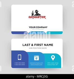 Gangster, Business Card design Vorlage, die Sie für Ihre Firma, modernen, kreativen und sauber Personalausweis Vektor Stock Vektor