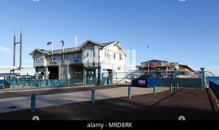 Melbourne, Australien: 21. März 2018: Der Geist von Tasmanien eine Interstate Personenfähre auf Station Pier in Port Melbourne angedockt. Stockfoto