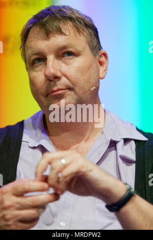 Bild: Danny Dorling Re: Hay Festival im Heu auf Wye, Powys, Wales, UK. Freitag, 25. Mai 2018 Stockfoto