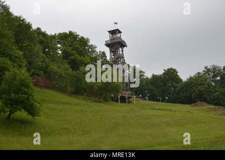 Die Stoupliubezni Tower, wo die 173Rd Airborne Brigade und Verbündeten in der NATO Übung Adria Streik in Dobrina, Slowenien, 7. Juni 2017. Diese Schulung vermittelt USA-Endgerät angreifen Controller die Chance, direkt mit den Armeen der anderen Nationen zu arbeiten. Die Übung, die NATO-Verbündeten aus den USA und der slowenischen Streitkräfte kritische Fähigkeiten zur Unterstützung der Ground Operations zu Proben (Foto durch Graigg Faggionato) Stockfoto