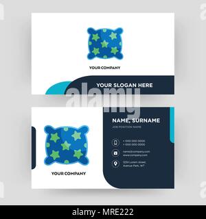 Kissen, Business Card design Vorlage, die Sie für Ihre Firma, modernen, kreativen und sauber Personalausweis Vektor Stock Vektor