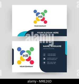 Human Resources, Business Card design Vorlage, die Sie für Ihre Firma, modernen, kreativen und sauber Personalausweis Vektor Stock Vektor