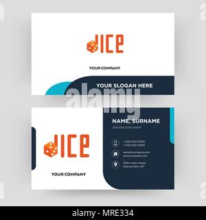 Würfel, Business Card design Vorlage, die Sie für Ihre Firma, modernen, kreativen und sauber Personalausweis Vektor Stock Vektor