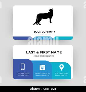 Cheetah, Business Card design Vorlage, die Sie für Ihre Firma, modernen, kreativen und sauber Personalausweis Vektor Stock Vektor