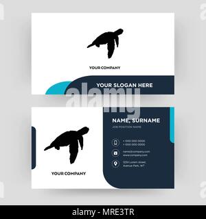 Sea Turtle, Business Card design Vorlage, die Sie für Ihre Firma, modernen, kreativen und sauber Personalausweis Vektor Stock Vektor