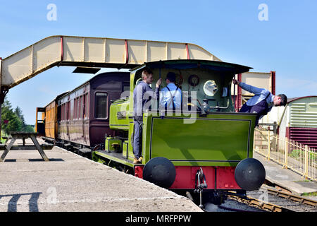 Pontypool und Blaenavon Railway Company Erbe Steam Train Station in der Nähe von Big Pit: National Coal Museum, South Wales, Blaenavon, Großbritannien Stockfoto