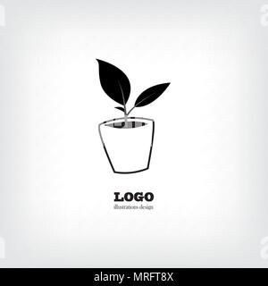 Baum Logo Vector Illustration Stock Vektor