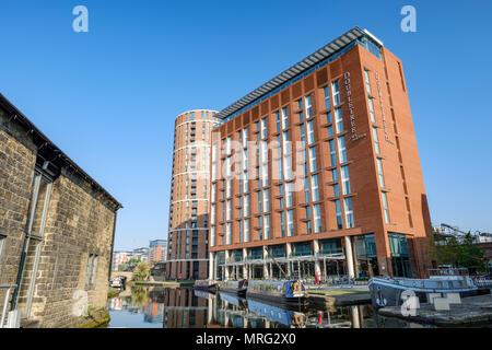 Die Leeds Liverpool Canal an Granary Wharf, Leeds, West Yorkshire, UK Stockfoto