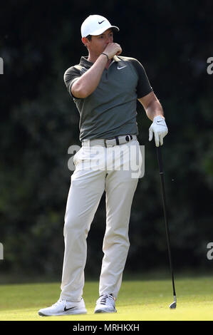 Von Nordirland Rory McIlroy in Aktion am Tag drei der BMW PGA Championship 2018 bei Wentworth Golf Club, Surrey. Stockfoto