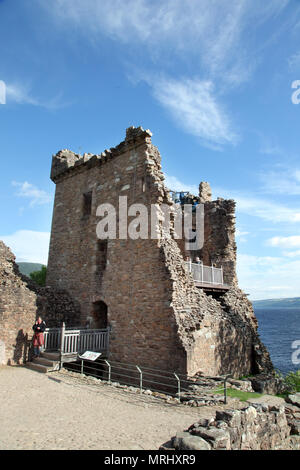 Urquhart Castle Loch Ness in Schottland, Großbritannien. Stockfoto