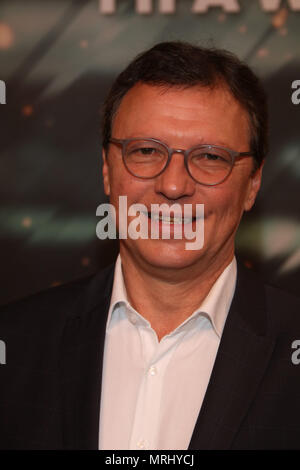 WM Präsentation 2018 ARD/ZDF Hotel Empire Riverside, Hamburg 23.04.2018 Mit: Bela Rethy Wo: Hamburg, Deutschland Wann: 23 Apr 2018 Credit: Becher/WENN.com Stockfoto