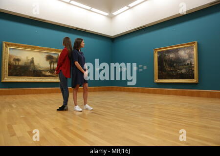 Feuer und Wasser, Tate Britain eine Anzeige von Constable und Turner Stockfoto