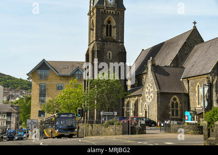 St Catherine's Church in Pontypridd Stadtzentrum Stockfoto