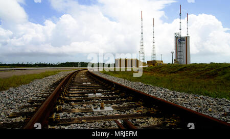 Lounchers im Raumfahrtzentrum Guayana in Kourou, Französisch-Guayana Stockfoto