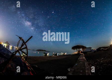 Bericht über das Leben und die Bewohner der Fischerei der Gemeinschaft La Manga, eine Kolonie, die scheint so marginal als privilegierte die Vorteile von Meer, suchen Stockfoto