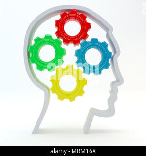Geistiges männlich, Räder drehen und Drehen Stockfoto