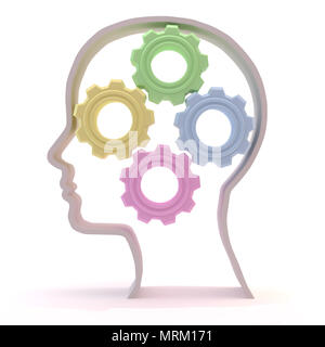 Geistiges weiblichen Konzept, Räder drehen und Geist drehen Stockfoto