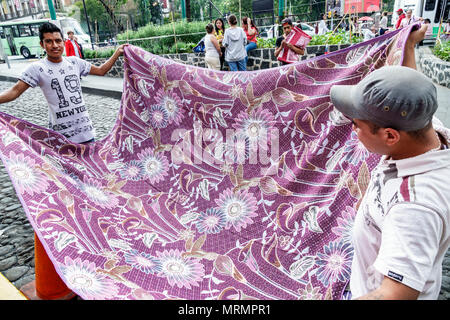 Mexiko-Stadt, Hispanic, Mexikaner, Alvaro Obregon San Angel, Straßenverkäufer Verkäufer verkaufen Verkauf, Stände Stand Marktmarkt Stockfoto