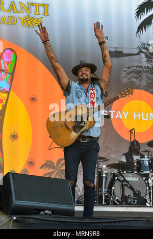 Napa, Kalifornien, 26. Mai 2018, Michael Franti auf der Jam Keller Bühne am 2018 BottleRock Festival in Napa, Kalifornien, Kredit: Ken Howard/Alamy leben Nachrichten Stockfoto