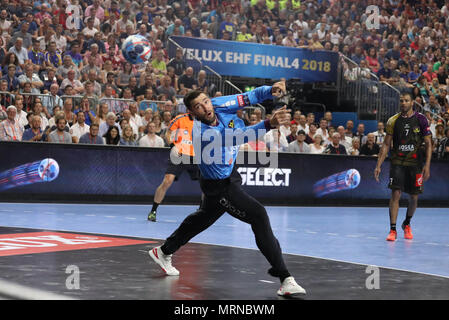 Cyril Dumoulin (HBC Nantes) während der EHF Champions League Final 4, Halbfinale handball Match zwischen HBC Nantes und Paris Saint-Germain Handball am 26. Mai 2018 in der Lanxess-Arena in Köln, Deutschland - Foto Laurent Lairys/DPPI Stockfoto