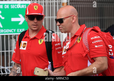 Circuit de Monaco, Monaco, Monte Carlo. 27. Mai, 2018. Monaco Formel 1 Grand Prix, Race Day; Kimi Räikkönen Quelle: Aktion plus Sport/Alamy leben Nachrichten Stockfoto