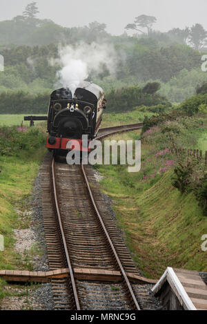 Der letzte Tag der Personenbeförderung, Samstag, 3. November 1962 Helston Eisenbahn ist eine Rekonstruktion des ursprünglichen GWR Nebenbahn, die Serviced Helston und die Lizard Halbinsel seit über 100 Jahren durch, wenn er in den 1960er Jahren geschlossen. Die Linie gewartet lokalen Reisende, Touristen und Unternehmen einschließlich der Herstellung, der Bergbau und die culdrose Airbase. Stockfoto